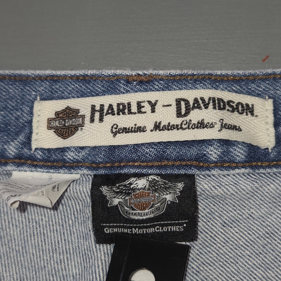Harley-Davidson Other - Harley-Davidson Mens Straight Leg Jeans Black Denim Biker Aesthetic Rugged 34/31
